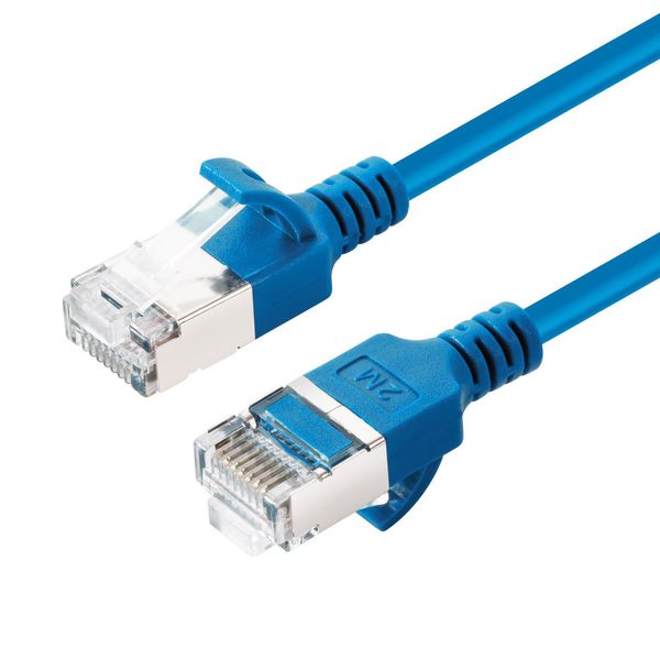 MicroConnect CAT6A U-FTP Slim, LSZH, 0.25m zdjęcie 1