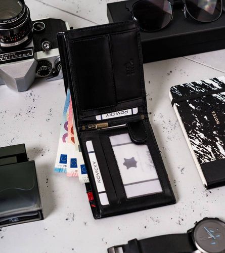 skórzany portfel męski w orientacji poziomej — peterson na Arena.pl