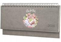 Terminarz z twoim zdjęciem 2026 tygodniowy kalendarz leżący biurkowy