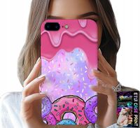 ETUI DO IPHONE ( 7 PLUS ) - SŁODKIE DONUTY Z LUKREM W TLE + SZKŁO