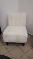 FOTEL ECRU WELUR SZTRUKS 83/63/77