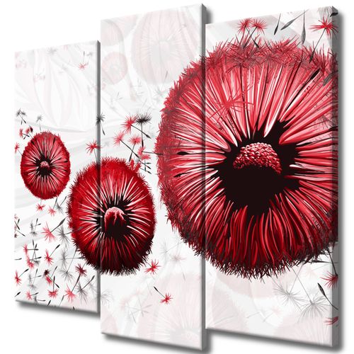 Obraz Płótno 90X80 Czerwone Dmuchawce na Arena.pl