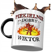 Kubek Czarny Dla Wiktora Kolegi Męża Na Prezent Z Nadrukiem Ze Zdjęciem