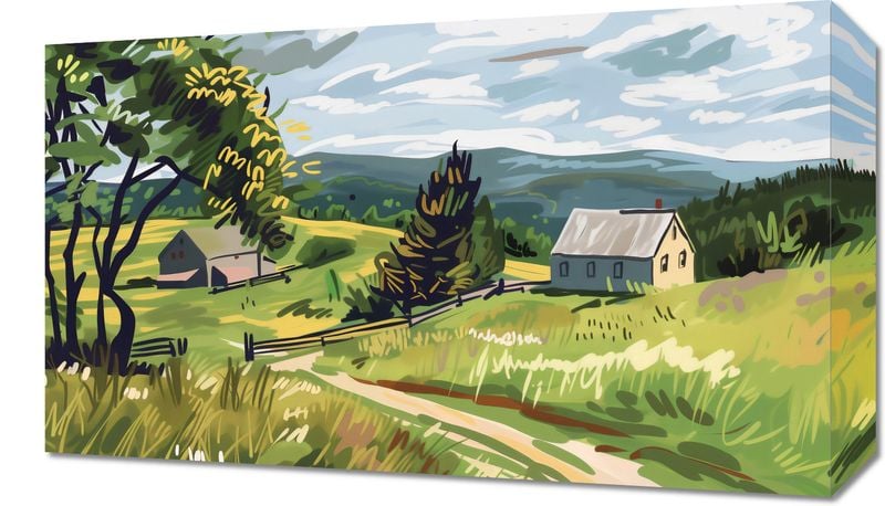 Obraz 50x30cm Bujna Wieś zdjęcie 1