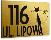 Tabliczka Tablica ADRESOWA złota DIBOND 40x30 numer domu ul. dużo wzorów