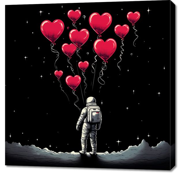 Obraz 90x90cm Astronauta Własnych Celi zdjęcie 1