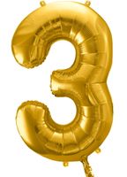 balon foliowy cyfra 3 duża 100 cm urodziny