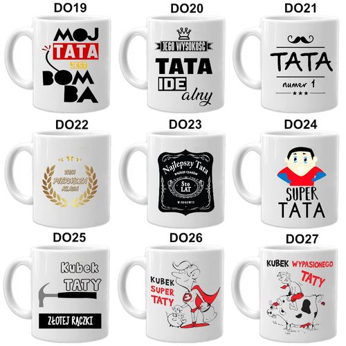 KUBEK Z NADRUKIEM ŚMIESZNY PREZENT DLA TATY URODZINY IMIENINY DZIEŃ OJCA na Arena.pl