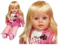 Lalka bobas jak żywa duża 56cm miękka interaktywna mówi śpiewa 2języki uczy