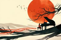 Plakat 91,5x61cm Pianistka