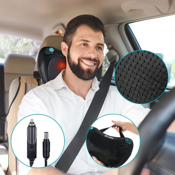 Masażer Poduszka Masująca Shiatsu Do Pleców Karku Nóg Ciała Grzejący zdjęcie 3