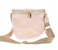 Laura Biaggi - duża nerka saszetka listonoszka jasny różowy groszek KB12