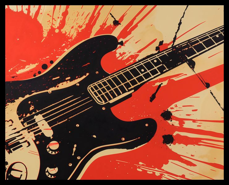 Plakat 50x40cm Gitara Elektryczna zdjęcie 2