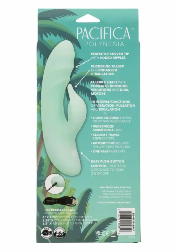 calexotics pacifica polynesia dual stimulator silikonowy, przezroczysty, na Arena.pl