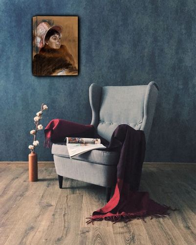 Madame Dietz Monnin, Edgar Degas - obraz na płótnie 60x80 cm na Arena.pl