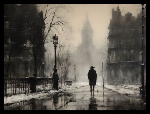 Plakat 40x30cm Mgła nad Londynem na Arena.pl