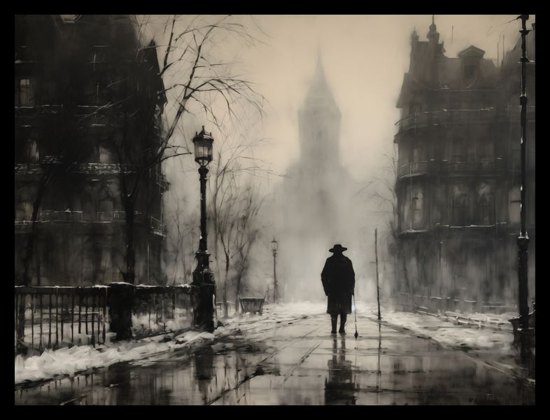 Plakat 40x30cm Mgła nad Londynem zdjęcie 2