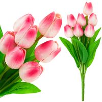 TULIPAN BUKIET TULIPANÓW piankowych X7 różowe TULIPANY SZTUCZNE W BUKI