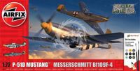 Model do sklejania 2 modeleP-51D Mustang vs Bf109F-4 Dogfight Airfix