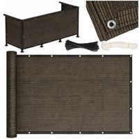 Osłona balkonowa, maskująca 100x500 cm mata na balkon zacieniająca 95% brązowa