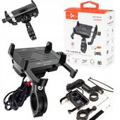 Uchwyt Motocyklowy Na Telefon R10 Aluminiowy Z Ładowarką Usb Qc 3.0