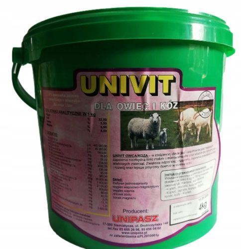 Witaminy dla owiec kóz owca koza UNIVIT UNIPASZ 10 na Arena.pl