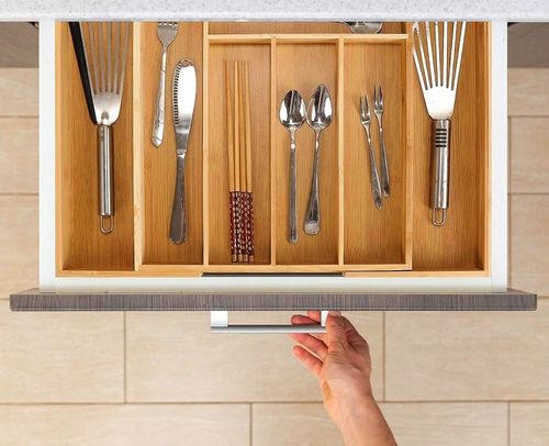 ORGANIZER NA SZTUĆCE WKŁAD DO SZUFLADY REGULOWANY BAMBUSOWY DREWNIANY na Arena.pl