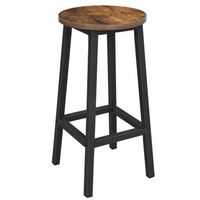 TABORET niski ciemny brąz STOŁEK BAROWY do jadalni do kuchni KRZESŁO