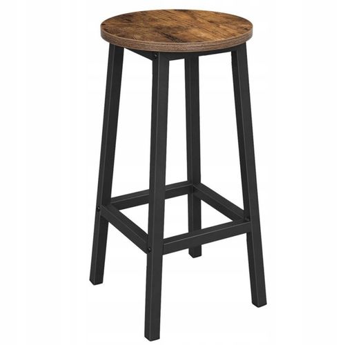TABORET niski ciemny brąz STOŁEK BAROWY do jadalni do kuchni KRZESŁO na Arena.pl