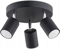 Lampa Sufitowa Żyrandol Plafon Tuby Metal Spot LED GU10 Czarny Biały