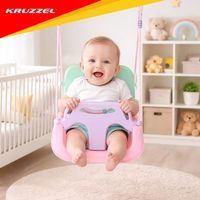 00027356Huśtawka 3w1 dziecięca pastelowa kubełkowa do domu i ogrodu