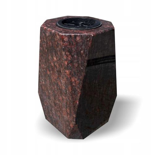 Wazon Granitowy Na Grób Wazon na Pomnik Diament Ruby Star (Czerwony/Brąz) na Arena.pl