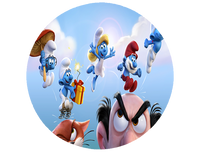 Opłatek na tort Smerfy