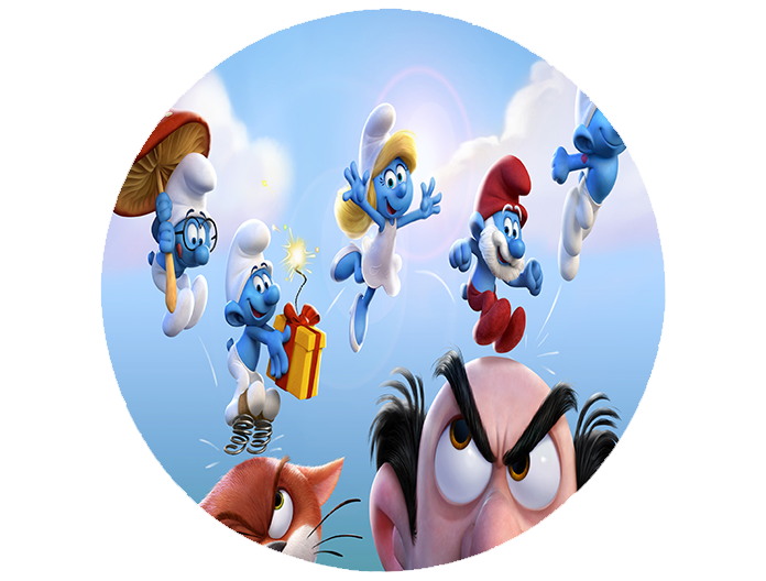 Opłatek na tort Smerfy zdjęcie 1