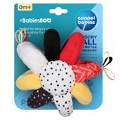 CANPOL BABIESBOO Sensoryczna pluszowa piłka z grzechotką i piszczkiem