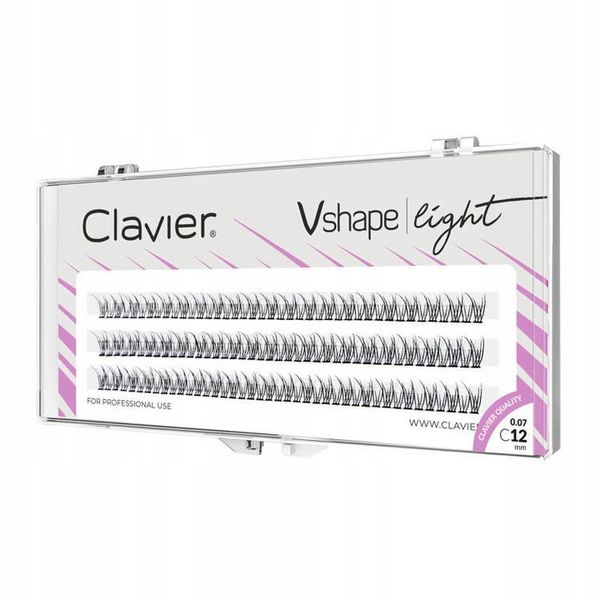 Clavier Kępki Rzęs Vshape Light – Jaskółki 12mm zdjęcie 5