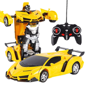 Samochód Zdalnie Sterowany Żółty Robot Autobot