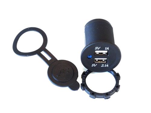 Gniazdo 12/24V 2xUSB (1x1A,1x2.1A), 1xLED na Arena.pl