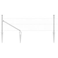 Ogrodzenie z słupkami Srebrny 0.4 x 50 m Stal pokryta PCV