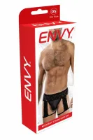 envy midnight stride garter pas z koronką czarny uniwersalny