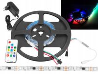 TAŚMA 120 LED RGB 2M + STEROWNIK ZASILACZ PILOT