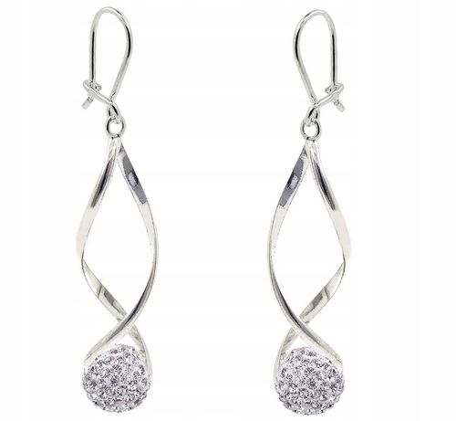 KOMPLET SREBRNY BIŻUTERII 925 DAMSKI Z CYRKONIAMI SWAROVSKI + GRAWER GRATIS na Arena.pl