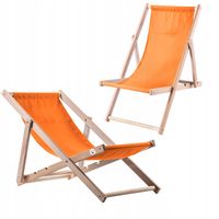 KADAX Leżak Drewniany Plażowy Składany Leżaki 2szt