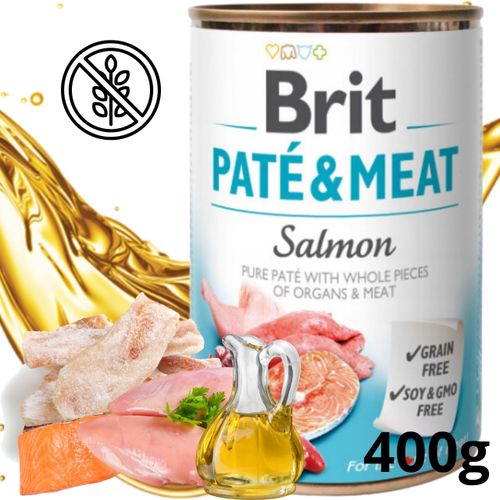mokra karma dla psa brit pate & meat salmon 400 g z łososiem bezzbożowa na Arena.pl