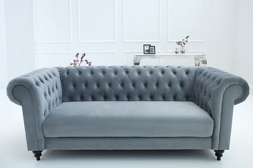 Sofa CHESTERFIELD szara na Arena.pl