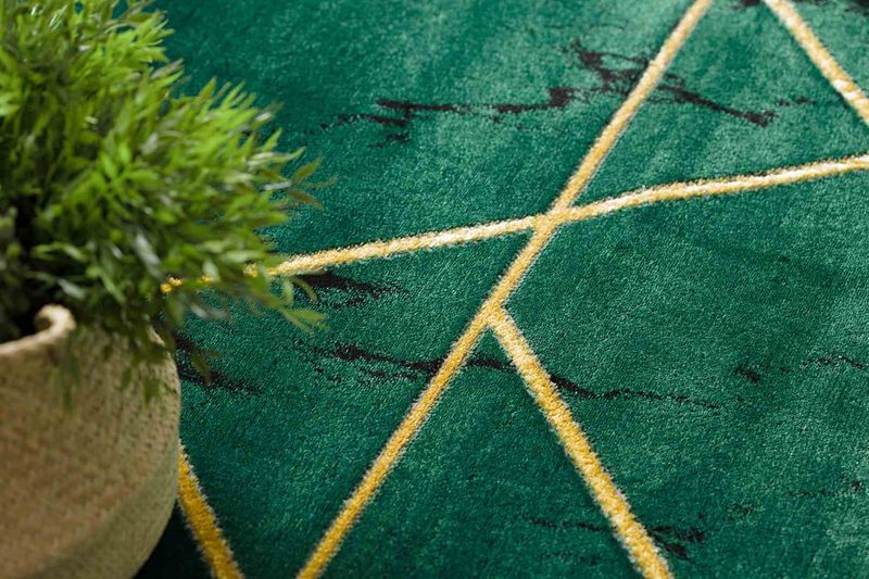 RUG/LU/ESTEMA/MARBLEGEO/BOTTLEGREEN+GOLD/R120 zdjęcie 3