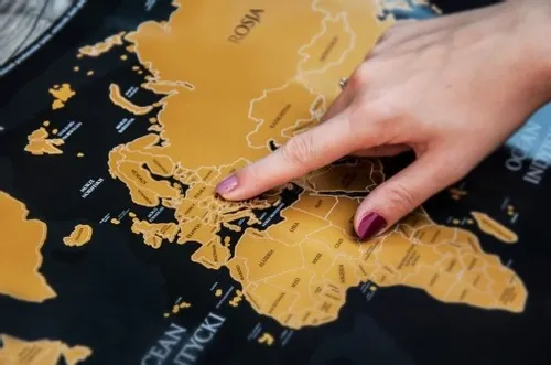 Mapa Zdrapka LUX język PL polski Scratch Map na Arena.pl