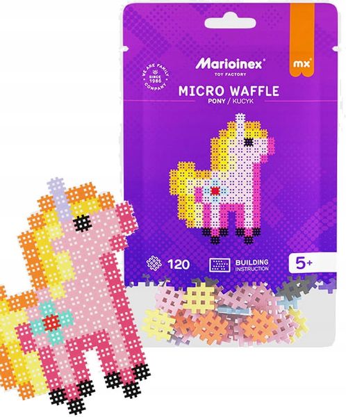 Marioinex Micro Waffle 120 elementów KUCYK - obraz puzzle zdjęcie 1