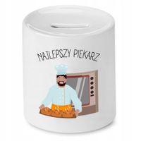 Skarbonka Dla Piekarza Najlepszy Piekarz Prezent Z Nadrukiem Ze Zdjęciem