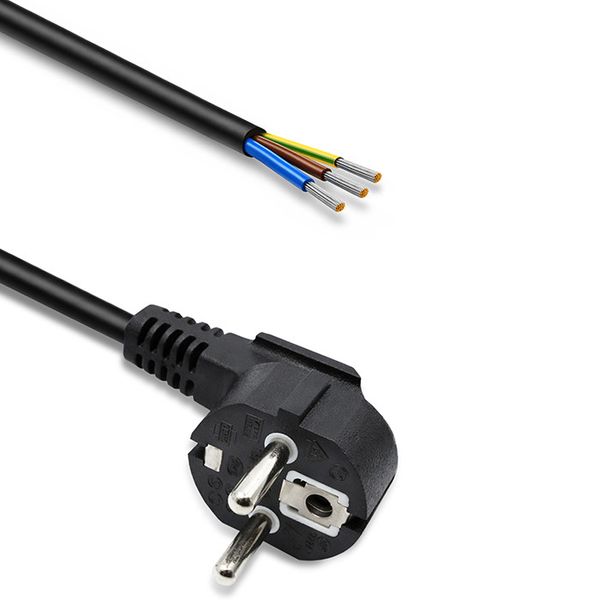 Qoltec kabel zasilający Schuko kątowy 5m zdjęcie 1